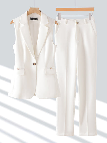 Ensemble Deux Pièces Professionnel – Gilet Cintré & Pantalon Tailleur