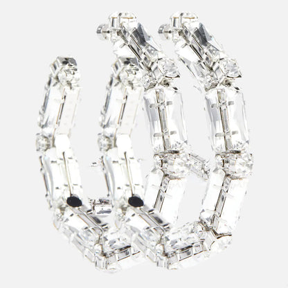 Créoles Cristal “Lumière Glamour” – Audace et Élégance Brillante