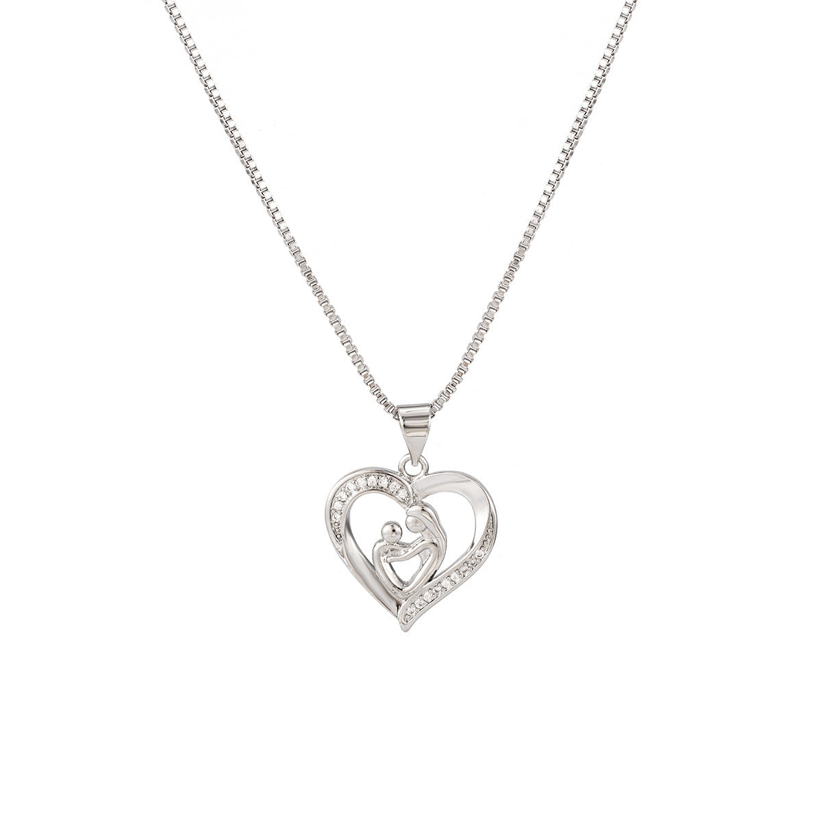 Collier de fête des mères - Coffret cadeau Collier d'amour pour femmes Bijoux fins Accessoires pour femmes Bijoux de mode