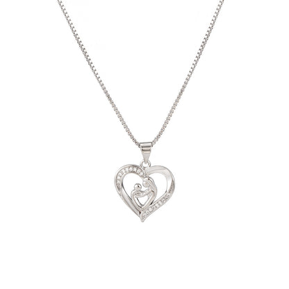 Collier de fête des mères - Coffret cadeau Collier d'amour pour femmes Bijoux fins Accessoires pour femmes Bijoux de mode