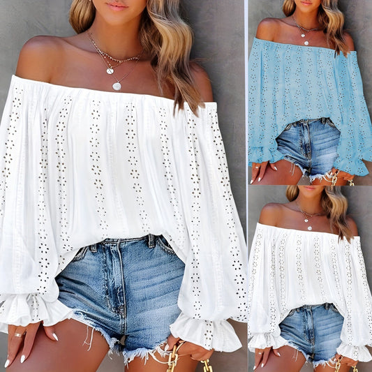 Blouses Épaules Dénudées en Chiffon - Style Bohème Chic