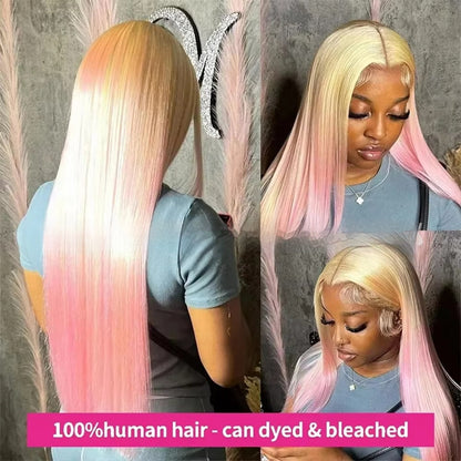Perruque Lace Front Cheveux Naturels 613 Blond Platine – Lisse et Personnalisable